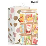 kdxpbpz Christmas Gift Stamp Iced Coffee Cup
