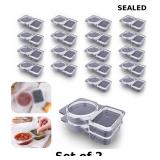 VOUKEN Double Compartment Condiment Container