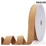 Velvet Ribbon Light Khaki 1 inch, Continuous