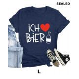 CQF Oktoberfest Shirts for Women Ich Liebe Bier T