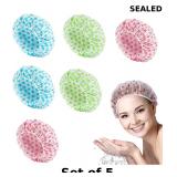Shower Cap,6 Pcs Waterproof Travel Shower Caps