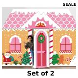 4Pcs Christmas Gingerbread Door Decoration