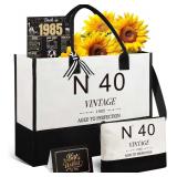 40th Birthday Gifts for Women Canvas Tote Bag