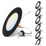 LVWIT 5CCT LED Recessed Pot Lights, 6 Pack