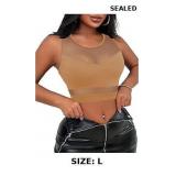 Women's Sheer Mesh Sleeveless Tank Top