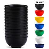 Berglander Black Plastic Bowls Set of 12 Pieces