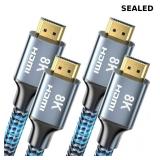 SEALED-CABNEER 2pcs 1' 8K HDMI Cables