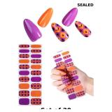 20pcs Halloween Semi Cured Gel Nail Strips x29
