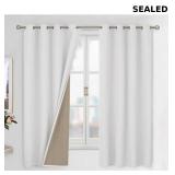 BGment Off White Blackout Curtains 63 Inch Length