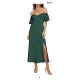 2025 Summer Women's Satin Off Shoulder Formal Dres