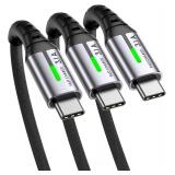 INIU USB C Cable, [3 Pack, 1.6+6.6+6.6ft]
