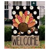 AVOIN colorlife Thanksgiving Turkey House Flag