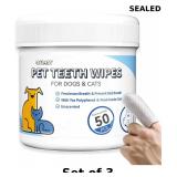 SEALED-Opdent No-Rinse Dog Teeth Cleaning Wipes x3