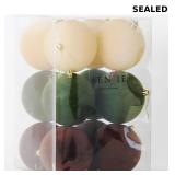 Senjie 4inch Velvet Christmas Ornaments Balls Sets