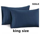 Lane Linen 100% Cotton Pillowcases, King Size Set