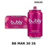 bubly Sparkling Water, Raspberry, 12 Fl Oz Cans