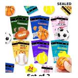 SEALED-Sport Stress Balls Valentines Day Cards...