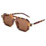 FEISEDY Vintage Square 70s Flat Aviator Sunglasses