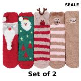 Zando Women's Fuzzy Socks, x2