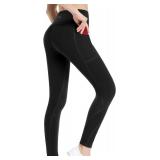 High Waisted Tummy Control Leggings-L