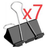Ufmarine Extra Large Binder Clips 2'' 7 Pcs