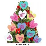 Valentines Day Decorations Tree Ornaments x3