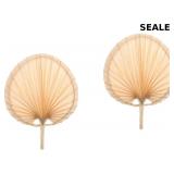 DOITOOL Vintage Woven Palm Leaf Handheld Fan