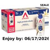 Atkins Vanilla High Protein Shake, 15g Protein