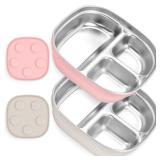 Flysich Stainless Steel Toddler Plate