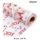 Flyhill Reversible Christmas Wrapping Paper x7