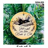 TRUMPETIC Book Ornaments for Christmas Tree x3