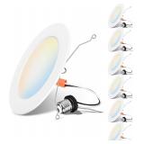 LVWIT 6 Inch 5CCT LED Downlight  6 Pack