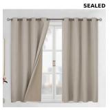 BGment Linen Color Blackout Curtains 45 Inch