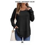 Womens Oversized Scoop Neck Long Sleeve Shirts