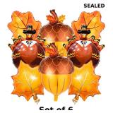 8 Pcs Thanksgiving Balloons Turkey Balloons