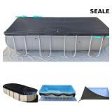9x18Ft Rectangular Pool Cover with Side Storage