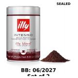 illy Intenso Ground Espresso Coffee, Bold Roast x2