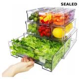 YINGRACE 10 Pack Fridge Organizer Bins