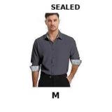 Men's Dress Shirts Long Sleeve Wrinkle-Free Button