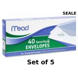 Mead #10 Security Envelopes, 40 Count x5