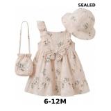 Summer Floral Baby Girl Dress 6M-3T, 100% Cotton