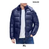 Yusongirl Men Shiny Puffer Jacket