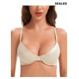 SEALED-ZCANDAI Women Plunge Push Up Bra-32B