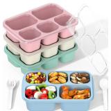 Bento Box Adult Lunch Box 4 Packs