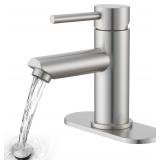 Brushed Nickel Bathroom Sink Faucet