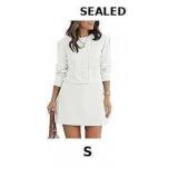 Saodimallsu Womens Puff Long Sleeve Sweater Dress