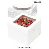 Rarapop 12 Pack White Tall Cake Box x3