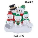 Snowman Family Ornament x5