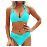 Yonique Women Two Piece Bathing Suit-XL