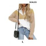 Saodimallsu Womens Color Block Sweaters